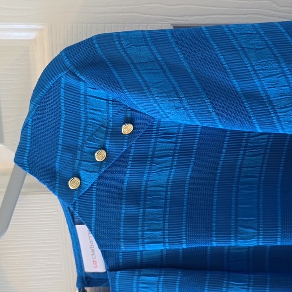 LIZ CLAIBORNE WOMEN'S BEAUTIFUL BLUE LONG SLEEVE TOP SIZE MEDIUM - Picture 4 of 16